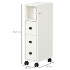 Porte-Papier Toilette 3 Niveaux avec Sortie Intégrée, Panneaux de Particules Aspect Blanc-2