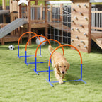 Kit d'équipement d'agilité pour chien kit d'agilité pour chien sac de transport 88 x 64 x 95 cm bleu et orange-9