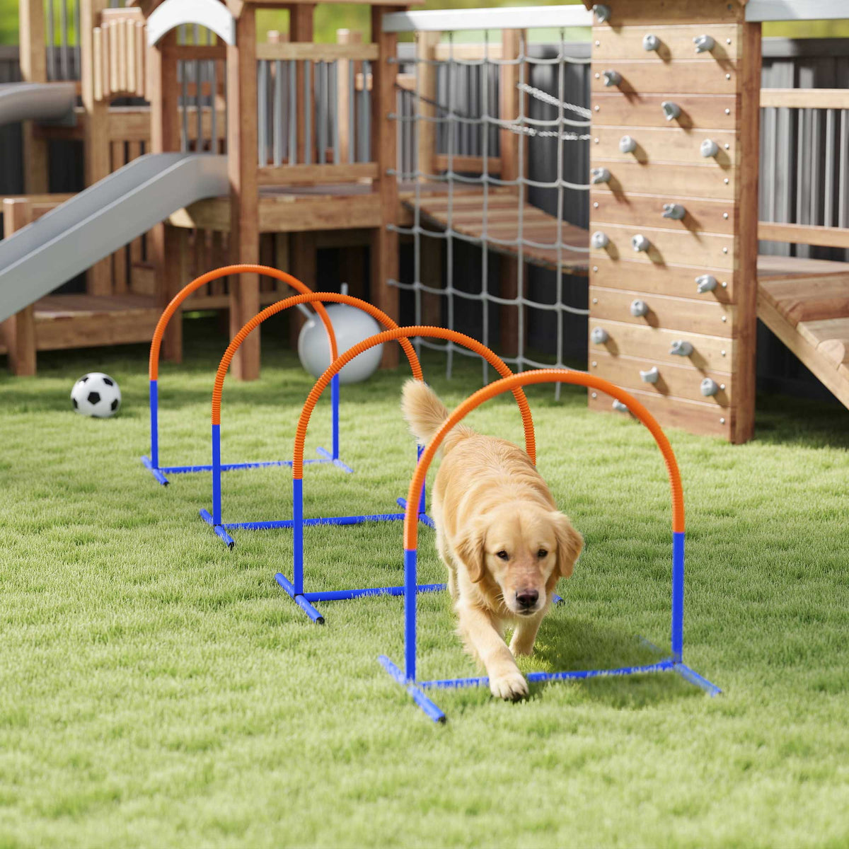 Kit d'équipement d'agilité pour chien kit d'agilité pour chien sac de transport 88 x 64 x 95 cm bleu et orange-9