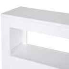 Meuble de rangement de salle de bain sur roulette armoire WC toilettes étagère ouverte 2 tiroirs 16 x 52 x 71,5 cm blanc-6