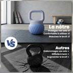 Kettlebell 10 kg, haltère avec poignée Antidérapante ergonomique, haltère à boule, musculation, entraînement, Bleu-6