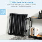 Barrière de Sécurité pour Cheminée, Parc Enclos Chien Pliable Modulable 8 Panneaux avec Porte, sans Perçage-5