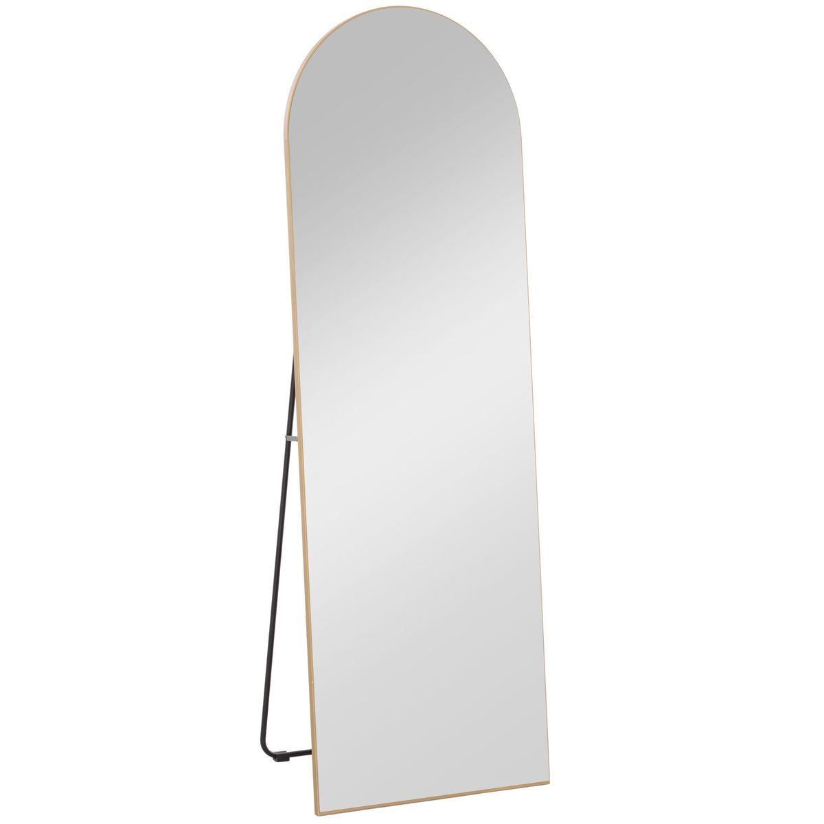 Miroir en pleine longueur 50 x 150 cm miroir sur pied grand miroir mural sans cadre pour salon, ton doré-0