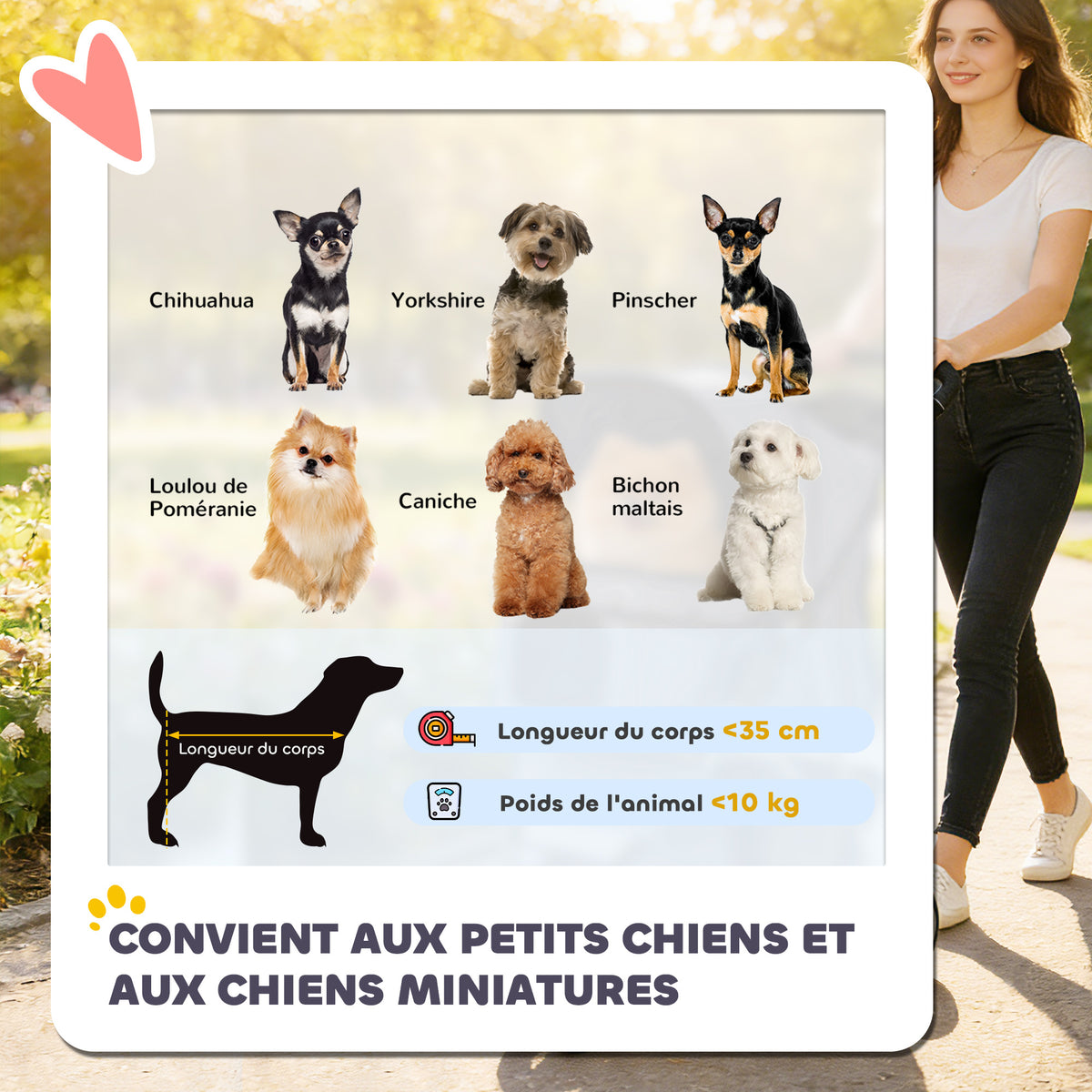 Poussette buggy pliable animaux chariot pliante chien chat porte-gobelet panier de rangement 75 x 45 x 97 cm gris-3
