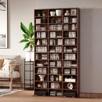 Rangements pour CD et DVD, étagère rangement, capacity max. 1116 CD/528 DVD, 36 compartiments et étagères réglables-1