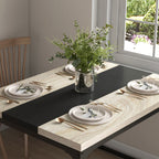 Table de salle à manger pour 6 personnes, style industriel en métal noir et bois, dim. 120L x 89l x 75,5H cm-7