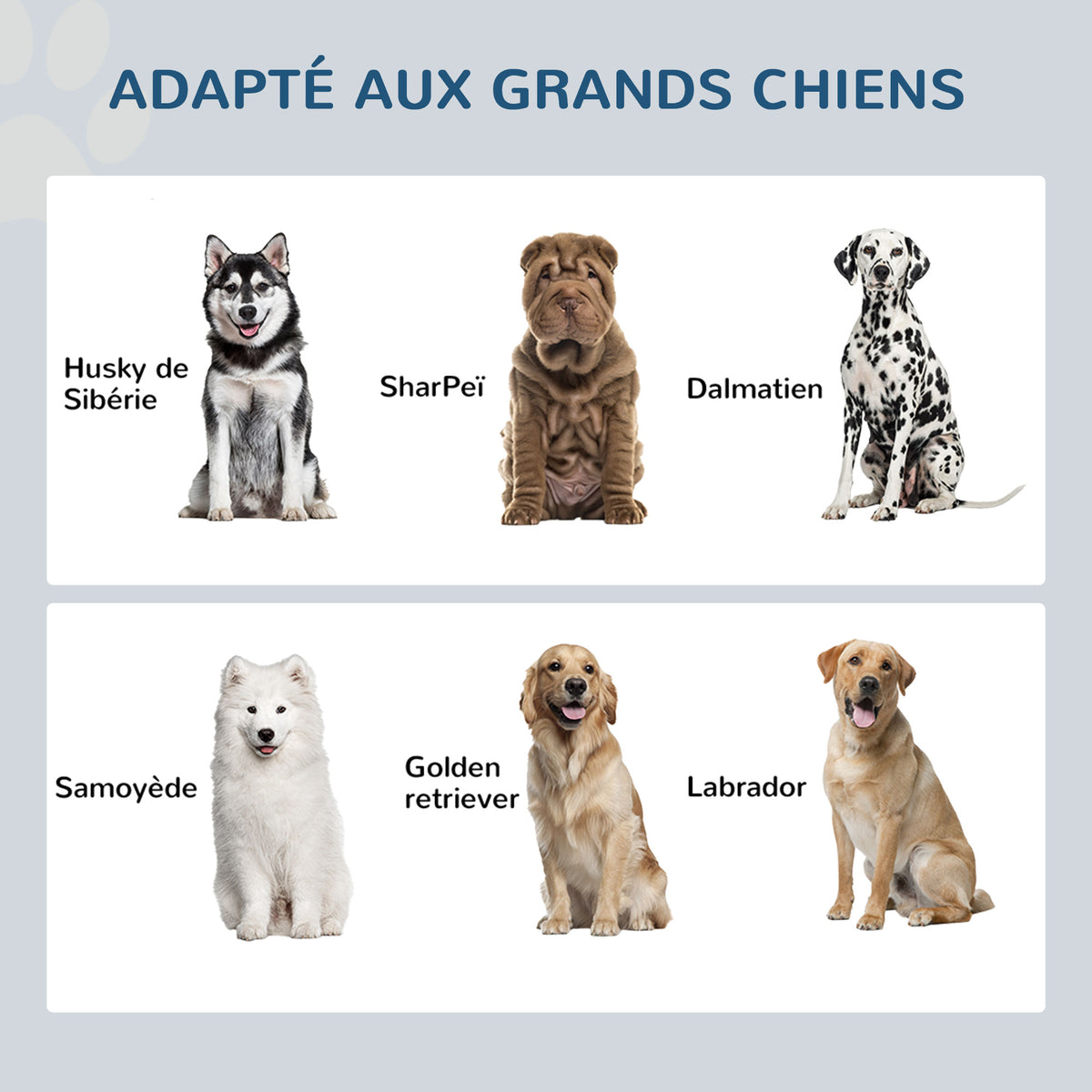 Gamelle double chien chat - porte-gamelles surélevé rangement 2 en 1 - tiroir, 2 gamelles - acier inox. MDF blanc gris-3
