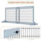 Barrière de sécurité pour chien extensible longueur réglable 104-183 x 36 x 69 cm pin bleu-5
