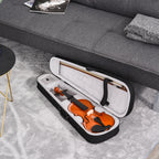 Violon 4/4 pleine grandeur avec étui, accordeur, épaulière, archet, colophane, cordes rechange et chiffon-9