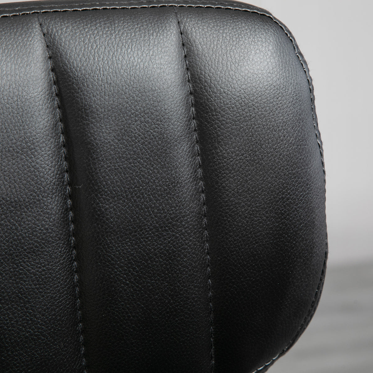 Tabouret à roulettes - tabouret de travail pivotant 360° - - tabouret ergonomique - hauteur assise réglable 47-62 cm - revêtement synthétique matelassé noir métal chromé-7