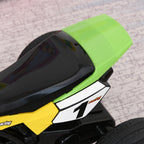 Tricycle Enfants Moto Cross Effets musicaux et Lumineux Coffre Rangement Vert-8