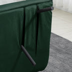 Canapé convertible 2 places 4 en 1, canapé-lit avec dossier réglable sur 5 niveaux, 2 coussins, 102 x 73 x 81 cm, vert-7