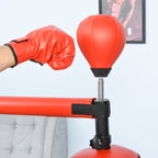 Sac frappe pieds punching ball brunier 3 1 ballon vitesse bras flexible rotatif haut. réglable cm noir rouge-8