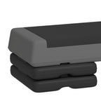 Stepper Fitness Aérobic 3 Niveaux, Hauteur Réglable 10,5/15,5/20,5 cm, Surface Antidérapante, Capacité 250 kg, Gris-8