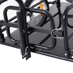 Remorque vélo remorque de transport pour vélo 70 L 155L x 71,5l x 77H cm poignée barre d'attelage universelle pliable acier Charge max. 40 Kg noir-7