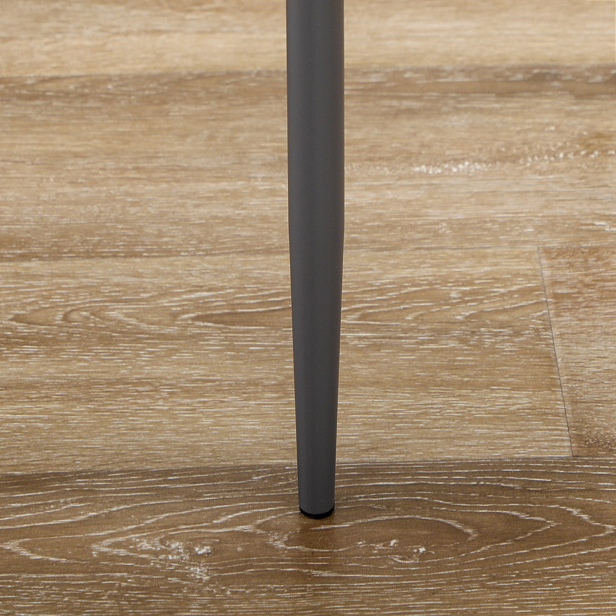 Ensemble table à manger avec 4 chaises, table de cuisine avec chaises en cuir synthétique, 120 x 70 x 75 cm, gris-6
