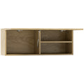Armoire murale de salle de bain, meuble de rangement suspendu avec porte à charnières, 80 x 25 x 30 cm, bois naturel-0