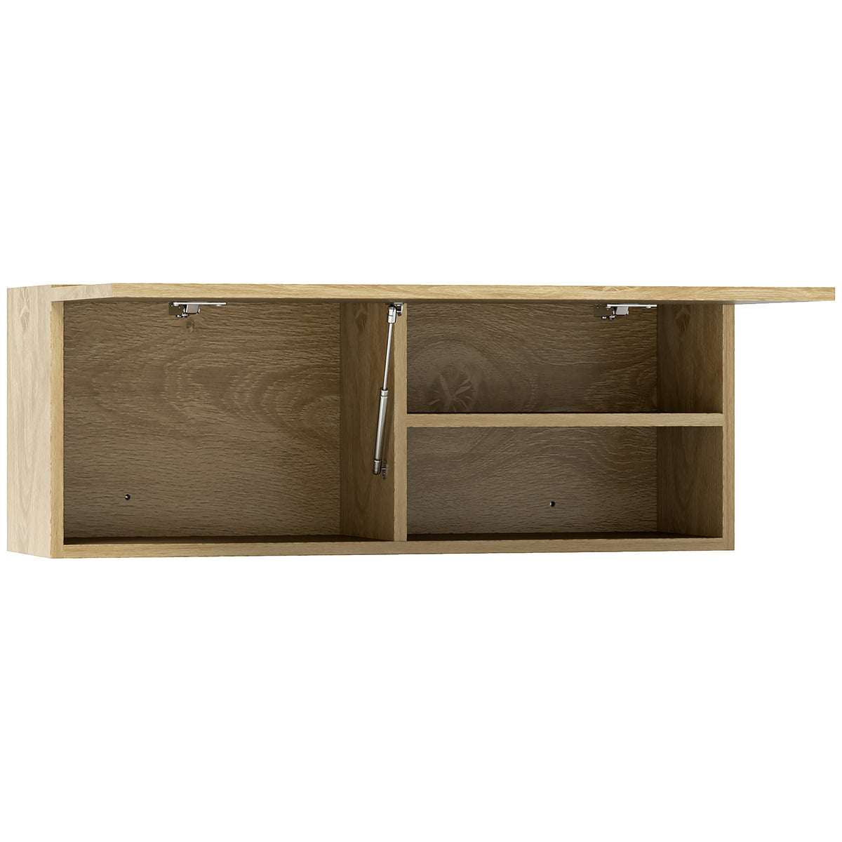 Armoire murale de salle de bain, meuble de rangement suspendu avec porte à charnières, 80 x 25 x 30 cm, bois naturel-0