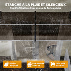 Auvent de porte toit marquise en polycarbonate auvent de porte d'entrée bord en aluminium contre la pluie et UV-4