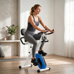 Vélo d'Appartement Pliable Vélo de Fitness 4 en 1 Silencieux Connecté Kinomap Bluetooth et Zwift 105x53,5x109cm Bleu-9