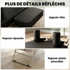 Machine Reformer Pilates Pliable Système Hybride 4 Ressorts & 5 Cordes Silencieux Acier 195 x 56 x 88 cm Blanc-7