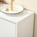 Armoire à Chaussures Meuble à Chaussures dim. 60L x 24l x 80H cm 2 Portes abattantes Blanc-7