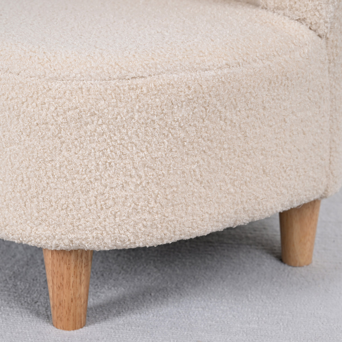 Fauteuil enfants canapé pour enfants avec dossier en forme ours, tissu en polaire teddy, 47 x 43 x 53 cm, beige-7