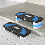 Stepper Fitness Aérobic hauteur réglable 10/15/20 cm surface antidérapante 80 x 31 x 20 cm noir bleu-2