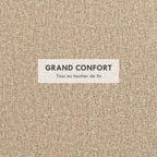 Pouf rond repose-pieds tabouret avec coffre de rangement, plateau réversible, meuble 3 en 1 pied en bois beige-5