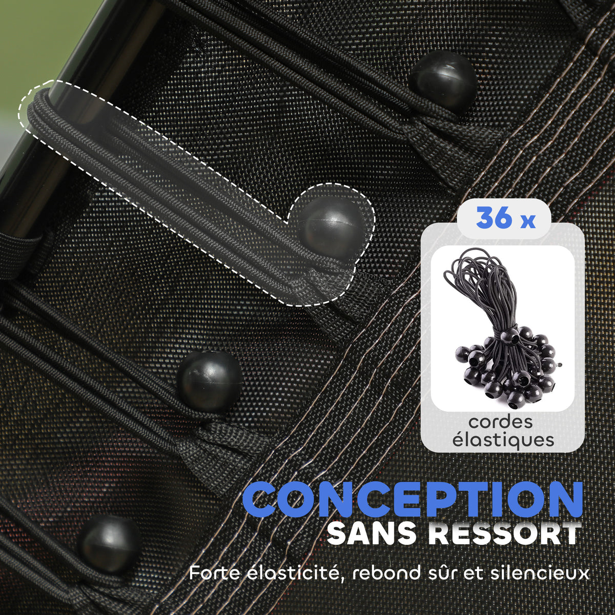 Trampoline pour enfant 1,22 x 1,11 x 1,9 m filet de sécurité porte zippée 6 poteaux rembourrés inclus rouge noir-4