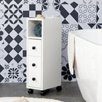 Porte-Papier Toilette 3 Niveaux avec Sortie Intégrée, Panneaux de Particules Aspect Blanc-9