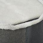 Tonneau à Gratter pour Chat 3 Niveaux en Peluche et Sisal, 3 Zones, 2 Grands Trous Interconnectés, 40x40x74cm, Gris-8