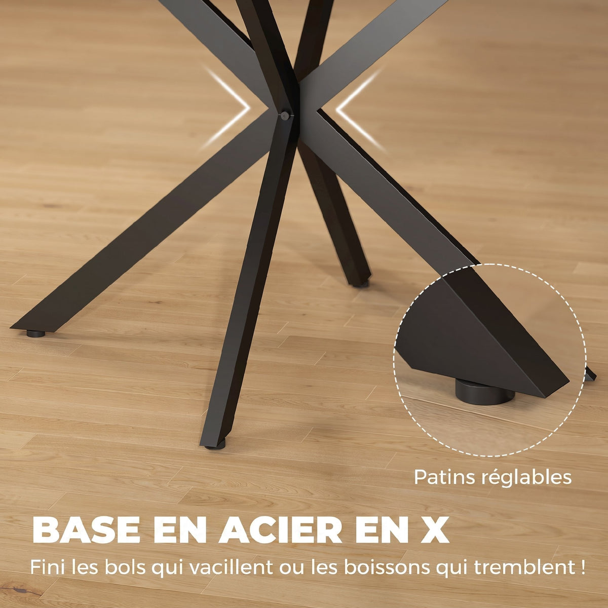 Table à manger extensible ovale pour 4 à 6 personnes, table de cuisine avec rallonge 100-135 cm, effet pierre grise-6
