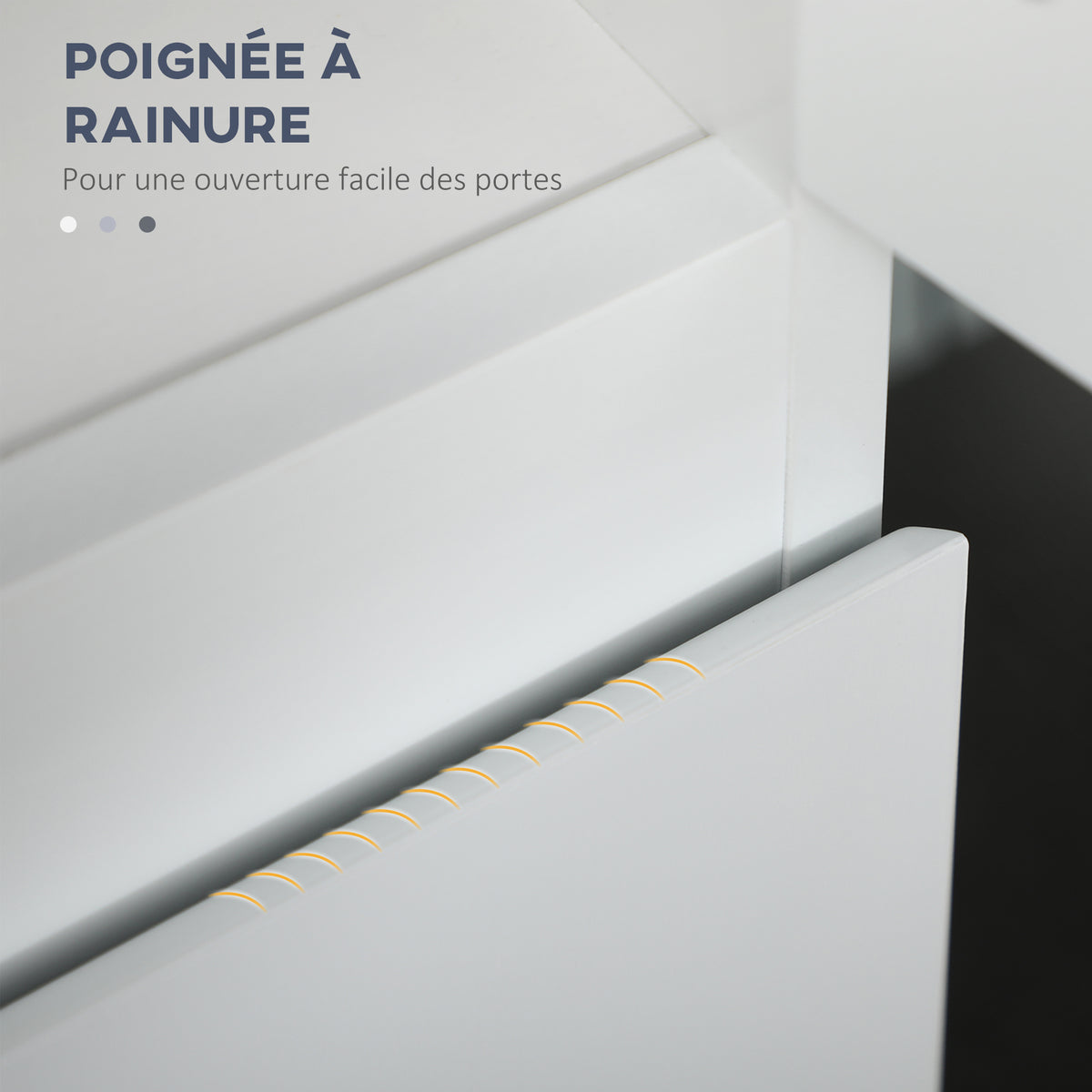 Meuble colonne rangement salle de bain 2 placards 3 étagères réglables style contemporain 30 x 28 x 152,5 cm blanc-5