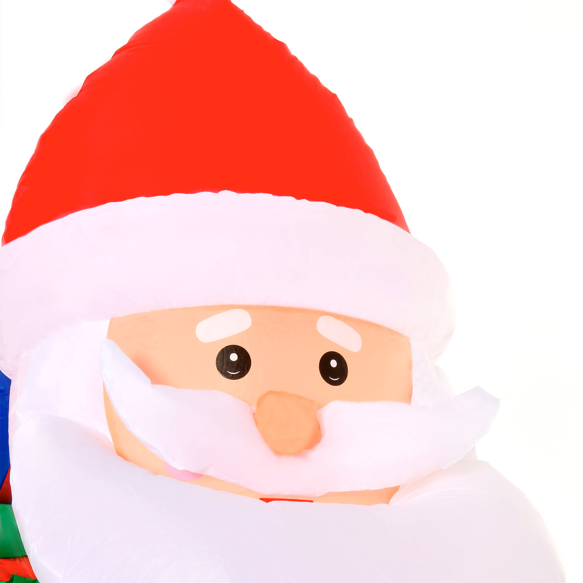 Père Noël Gonflable LED 2,4H m avec hotte Polyester imperméable Rouge-7