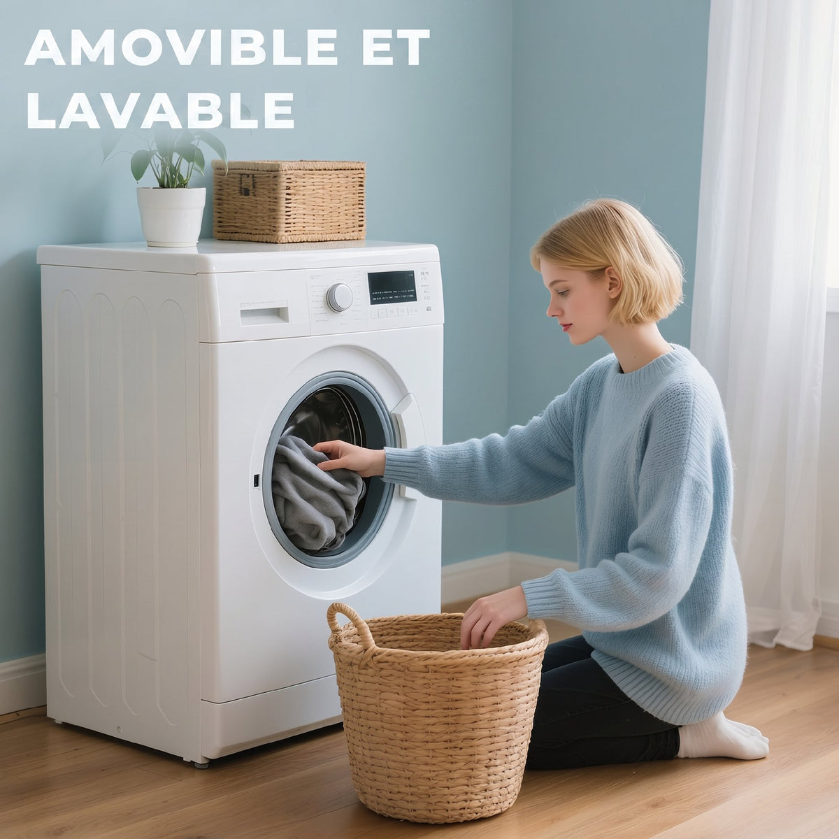 Lit de Bureau pour Chat Rotation de 360° et Hauteur Réglable, Lit pour Chat Lavable avec Balle Jouet, 35x35x48cm, Gris-6
