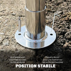 Tonnelle de jardin pavillon de jardin hydrofuge structure robuste en acier galvanisé avec toit double pente 3x3m gris-6