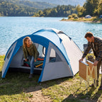 Tente de camping familiale 3 personnes tente dôme étanche légère, ventilée facile à monter double porte et-1