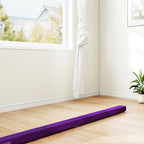 Poutre gymnastique pliable 210 cm en velours, poutre d'équilibre avec fond antidérapant, pour enfants et adultes, violet-7