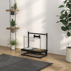 Gamelles surrélevées chien avec support réglable en hauteur de 11 à 33 cm 2 bols en acier inoxydables amovibles noir-1