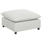 Repose pied salon carré, ottoman avec pieds en plastique, pouf salon pour chambre à coucher, entrée, 75x75x40 cm, gris-9