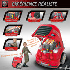 Camion mécano 2 1 - Jouet Bricolage Enfant - Établi - Jeu imitation mécanicien - Nombreux PP ABS Rouge-5