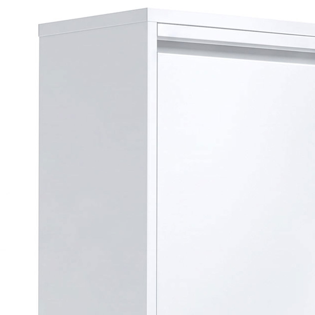 Meuble Poubelle de Tri Sélectif, Poubelle de Recyclage 45 L (3 x 15 L), 3 Compartiments, Portes à Fermeture Douce, Blanc-7