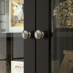 Buffet haut cuisine, armoire de cuisine, 6 portes, 2 tiroirs, plan de travail, étagères réglables, 100x40x180cm, noir-8
