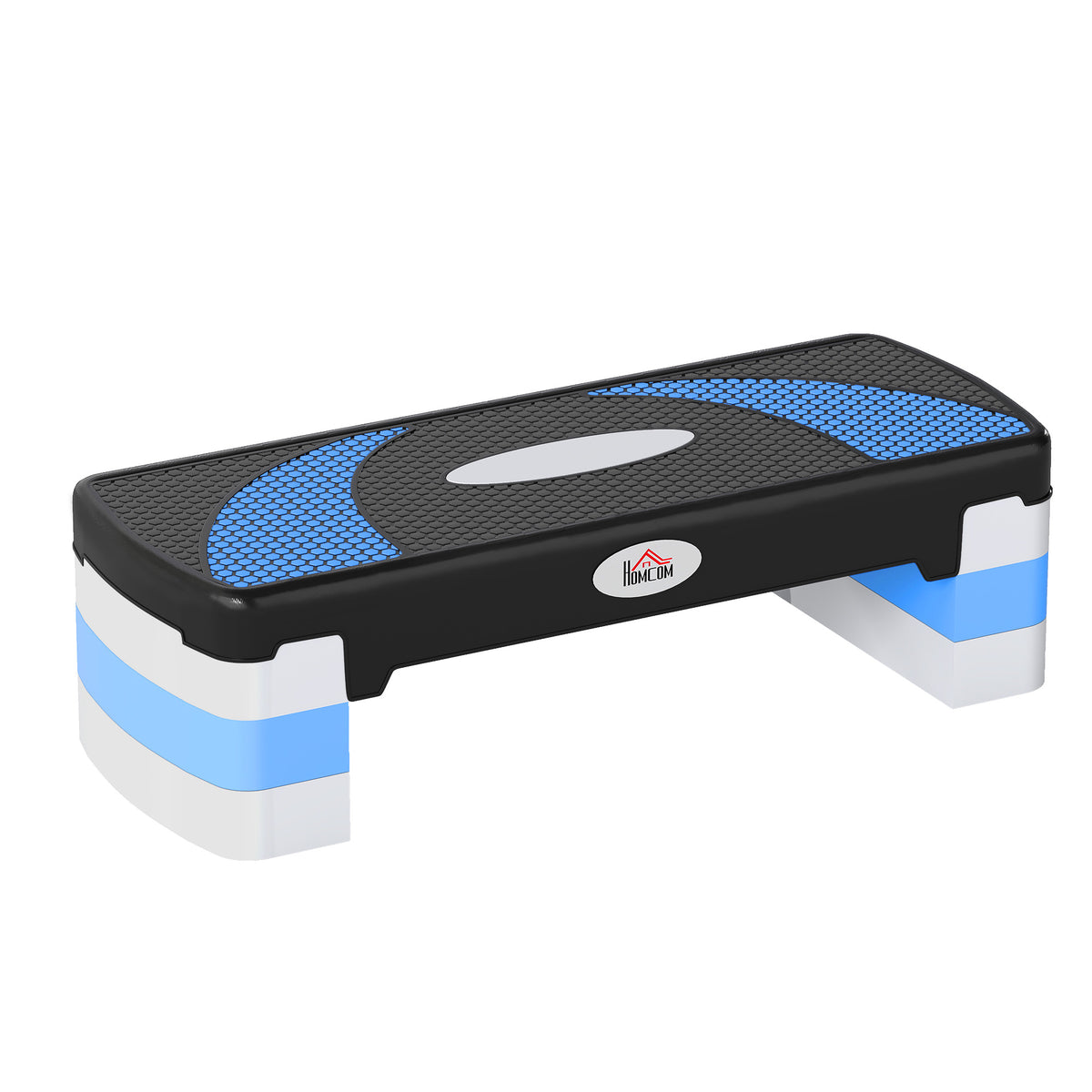 Stepper Fitness Aérobic hauteur réglable 10/15/20 cm surface antidérapante 80 x 31 x 20 cm noir bleu-0