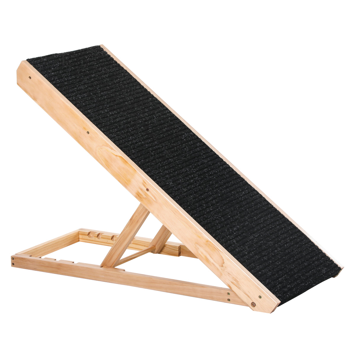 Rampe pour chien de grande taille pliable, escalier pour chien canapé avec hauteur ajustable 26-61 cm, noir-0