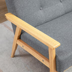 Canapé 3 places 154,5, canapé scandinave avec dossier capitonné, assise rembourrée et accoudoirs, gris-7