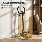 Stepper avec guidon, stepper de fitness avec écran LCD, pédales antidérapantes, marche d'escalier pour maison, bureau, salon, salle de sport, vert et noir-5