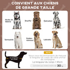 Lit pour chien chat sur pieds lit chien surélevé velum anti-UV oxford sac de transport 106 x 76 x 94 cm café-3
