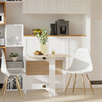 Table de cuisine pliable 103L x 76l x 74H cm en bois bicolore chêne blanc-1